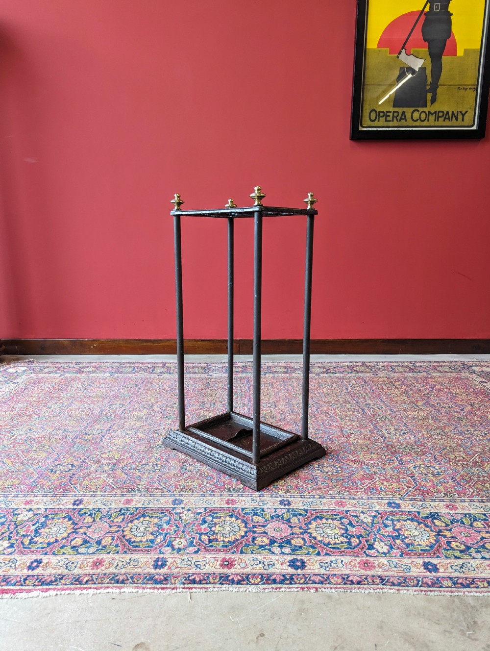 Antique Victorian Cast Iron Stick Stand View IV