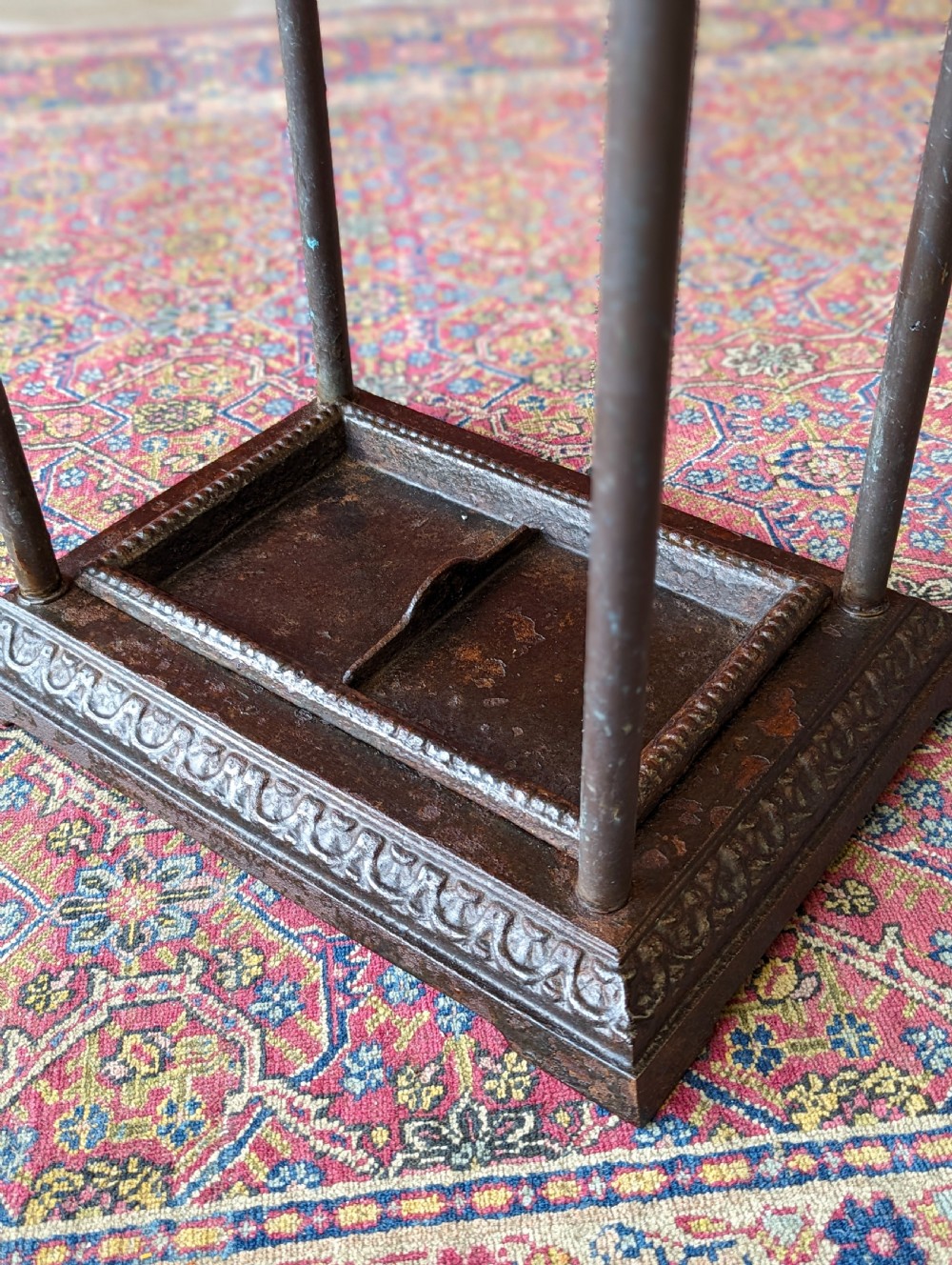 Antique Victorian Cast Iron Stick Stand View V