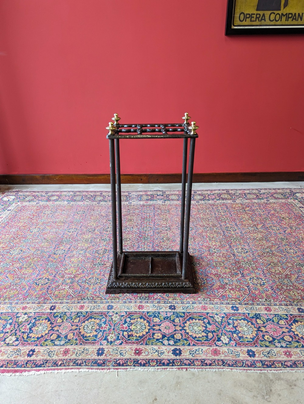 Antique Victorian Cast Iron Stick Stand View VI