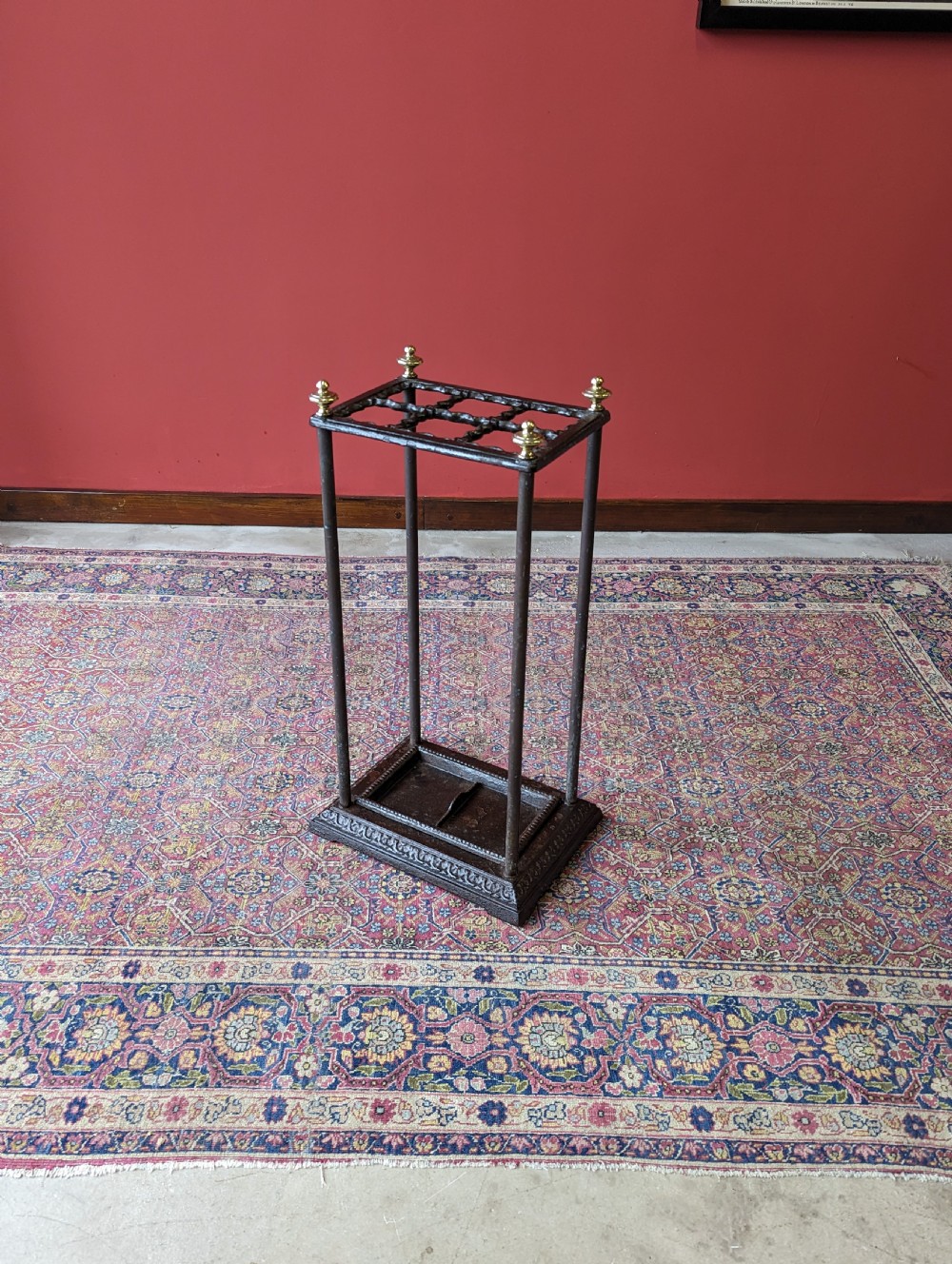 Antique Victorian Cast Iron Stick Stand View VII