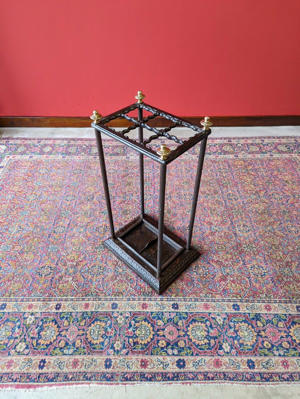 Antique Victorian Cast Iron Stick Stand View IX