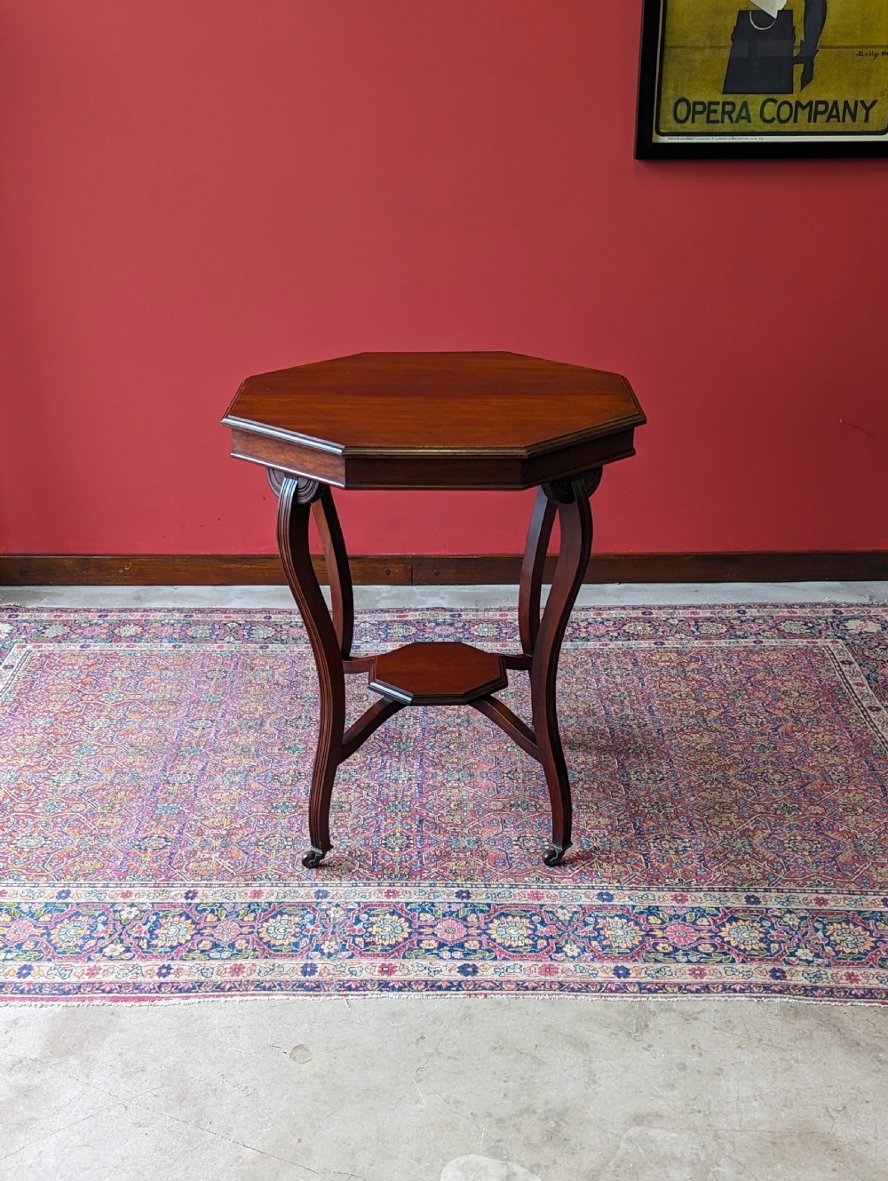 Antique Edwardian Mahogany Octagonal Occasional Table View II