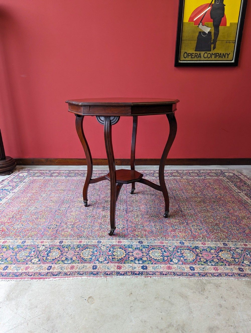 Antique Edwardian Mahogany Octagonal Occasional Table View III