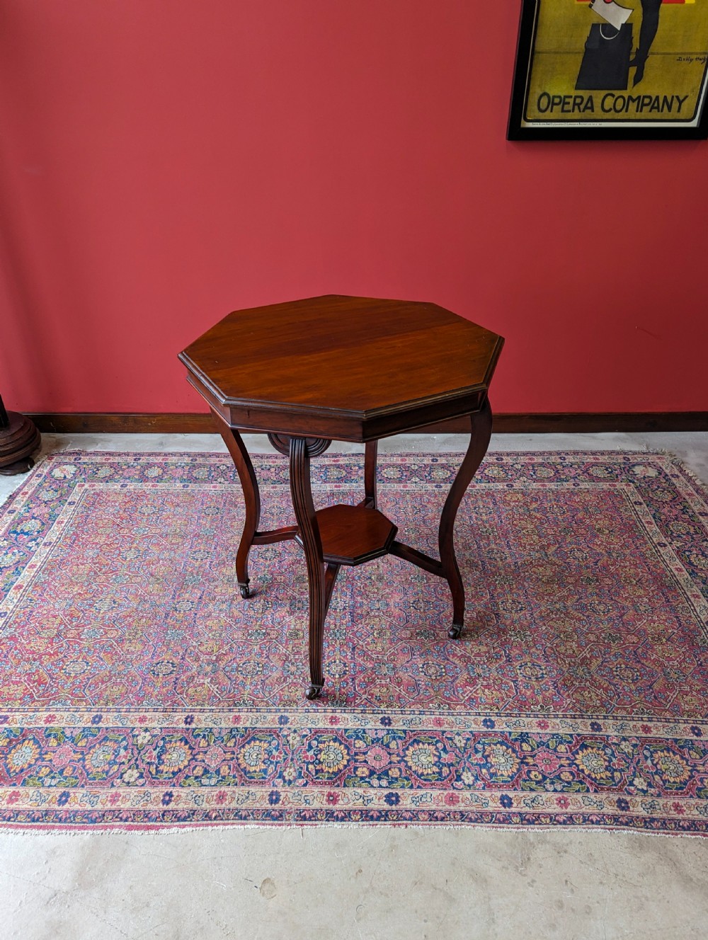 Antique Edwardian Mahogany Octagonal Occasional Table View IV