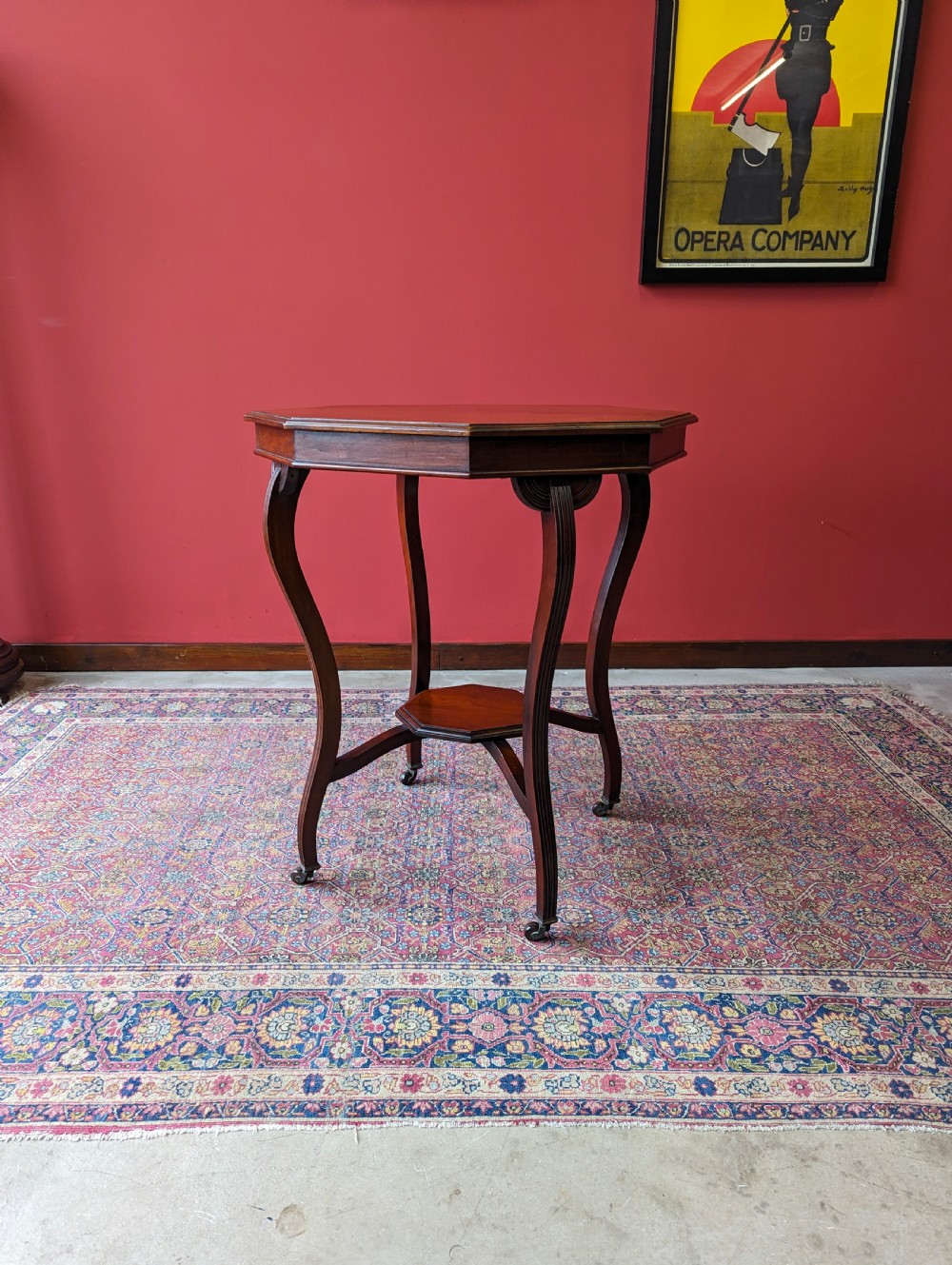 Antique Edwardian Mahogany Octagonal Occasional Table View V