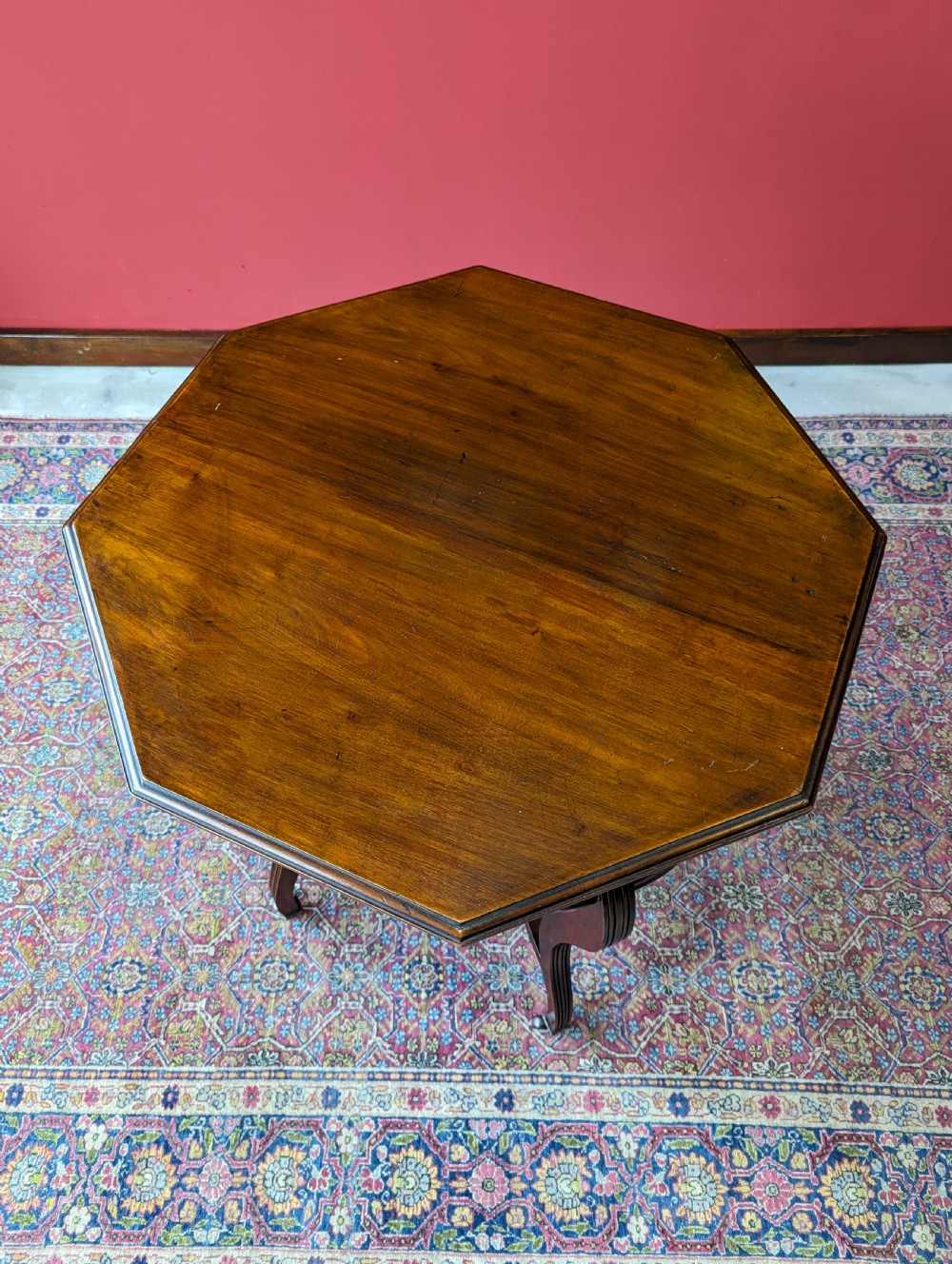 Antique Edwardian Mahogany Octagonal Occasional Table View VI