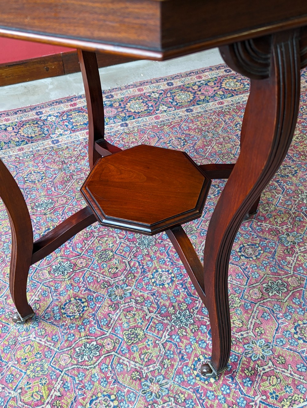 Antique Edwardian Mahogany Octagonal Occasional Table View VII