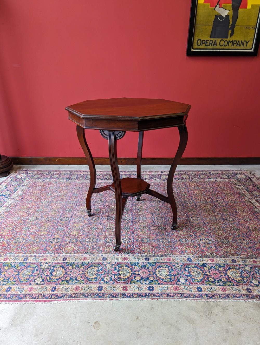 Antique Edwardian Mahogany Octagonal Occasional Table View VIII