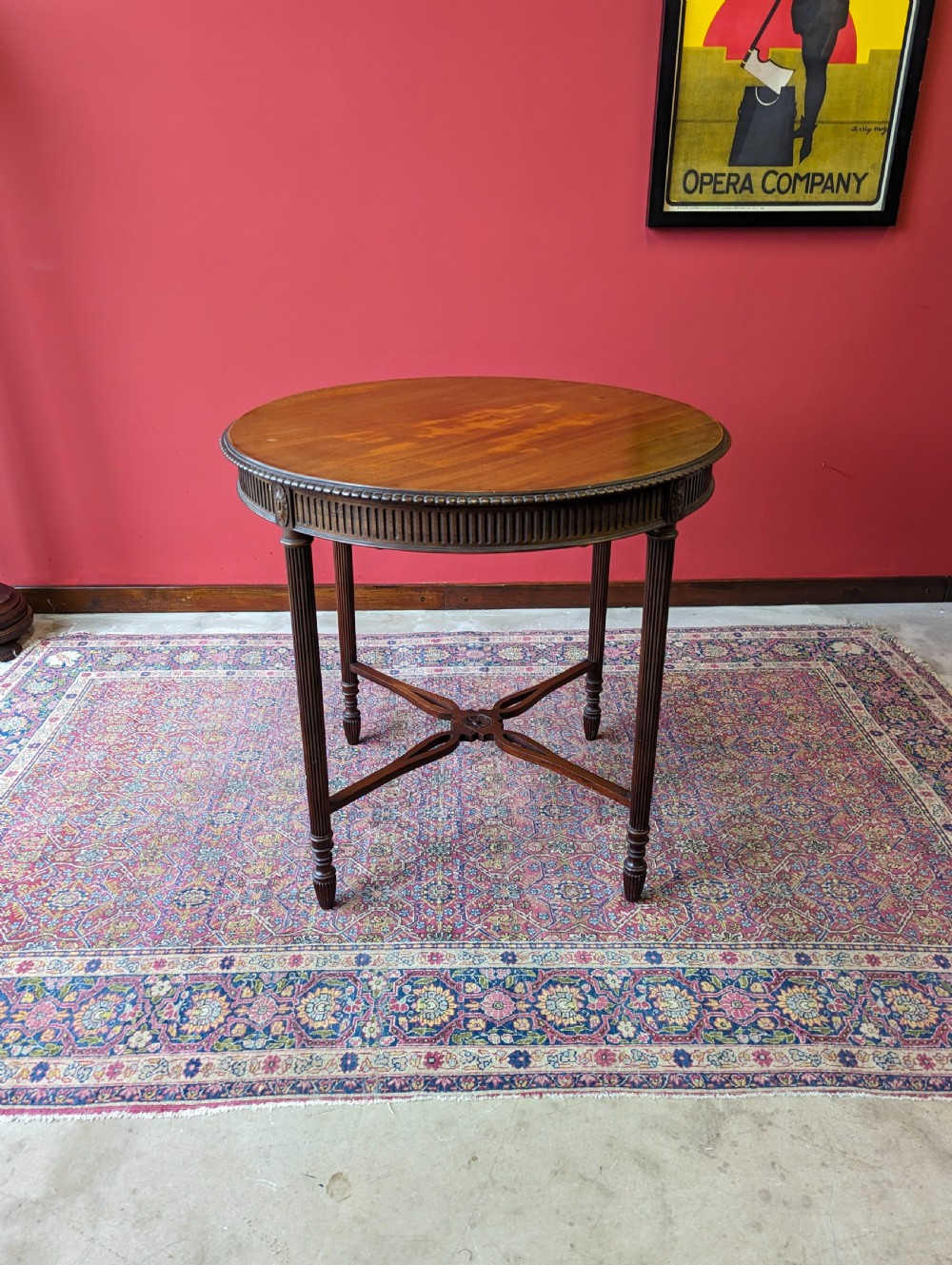 Antique Edwardian Mahogany Circular Occasional Table View II