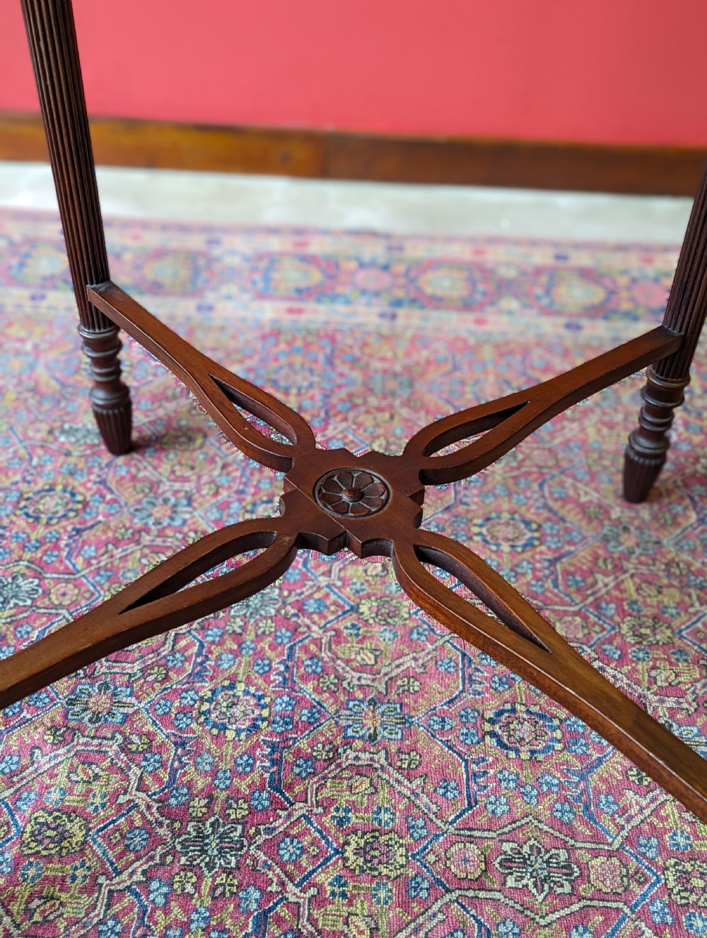 Antique Edwardian Mahogany Circular Occasional Table View III