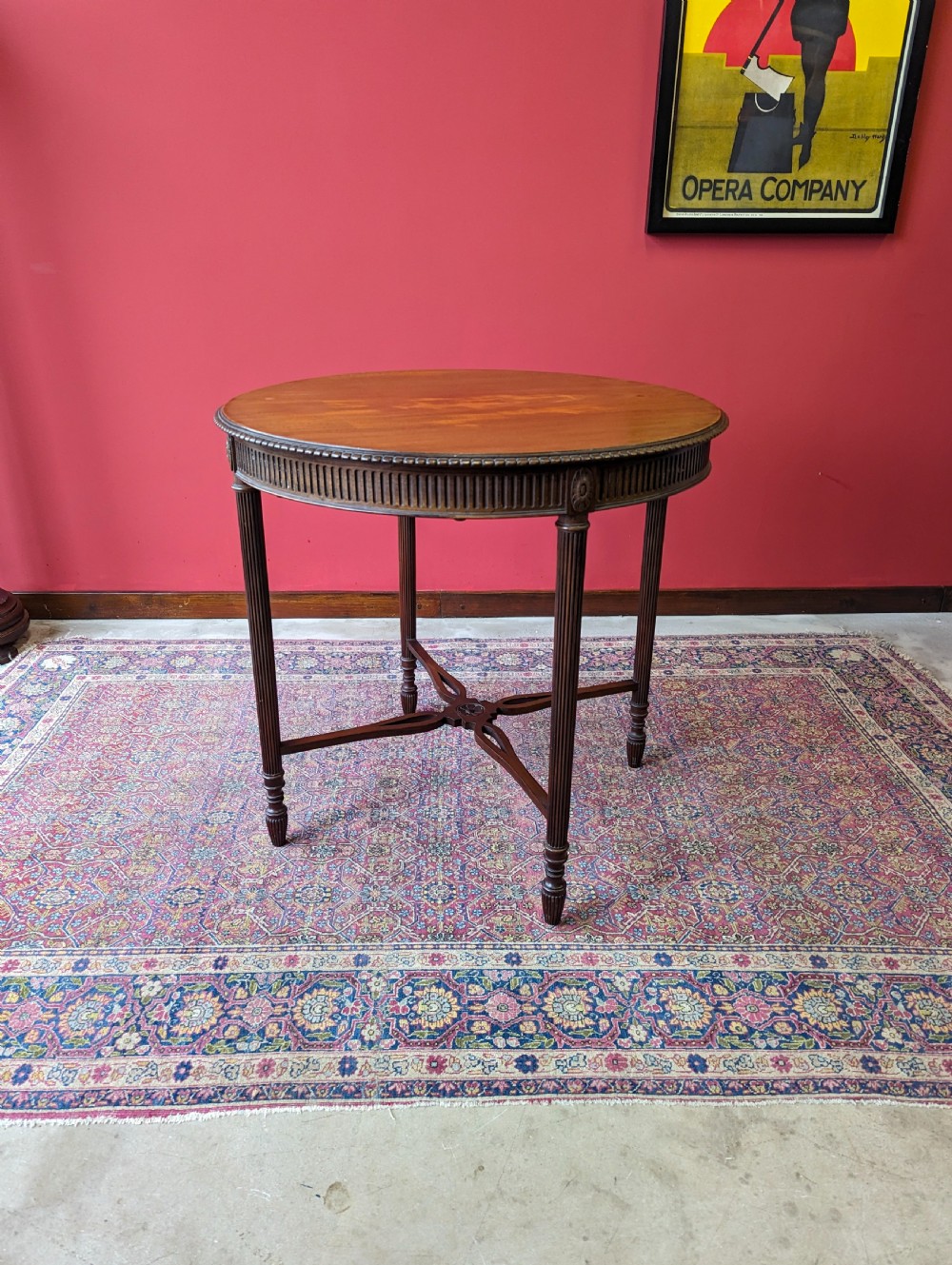 Antique Edwardian Mahogany Circular Occasional Table View V