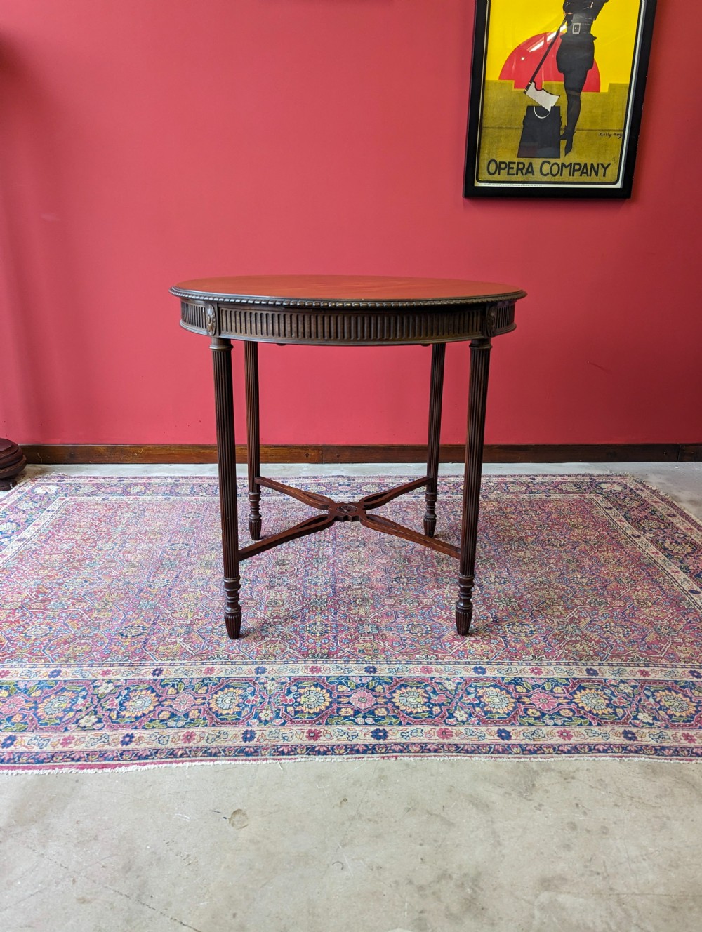 Antique Edwardian Mahogany Circular Occasional Table View VI