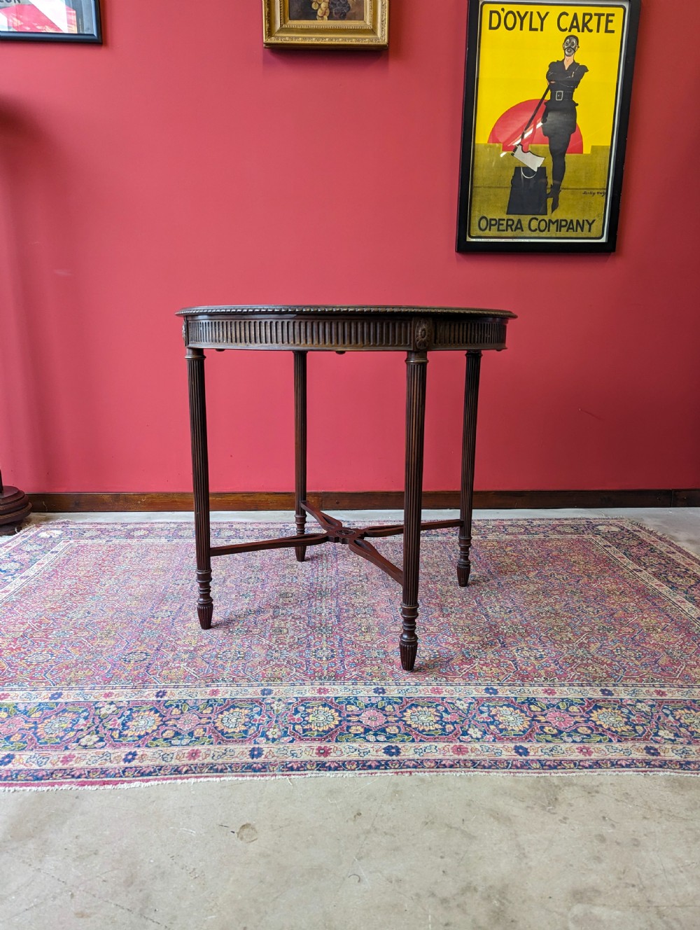 Antique Edwardian Mahogany Circular Occasional Table View IX