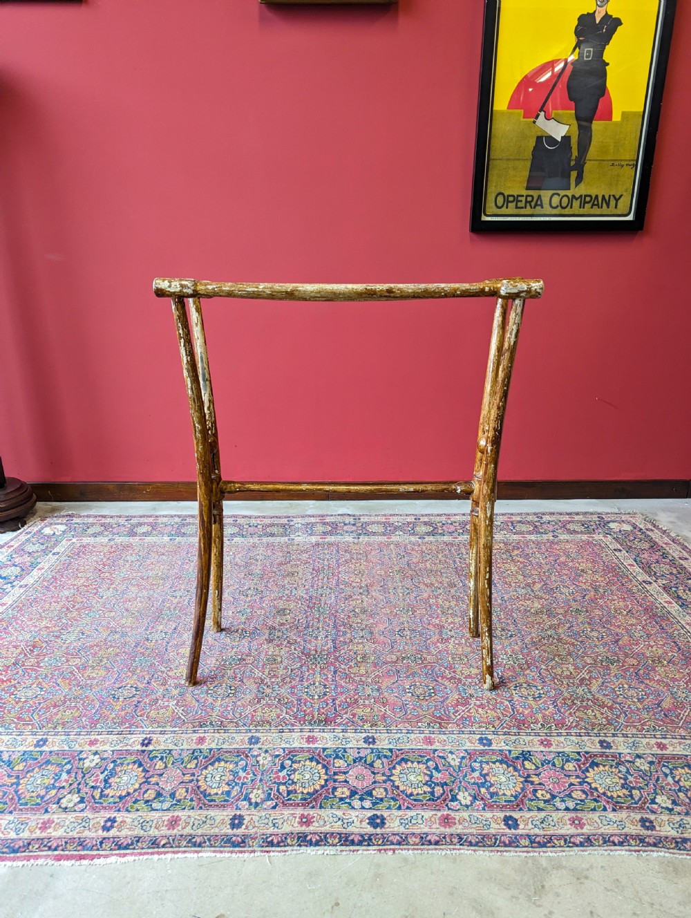Antique Victorian Elm Towel Rail View II