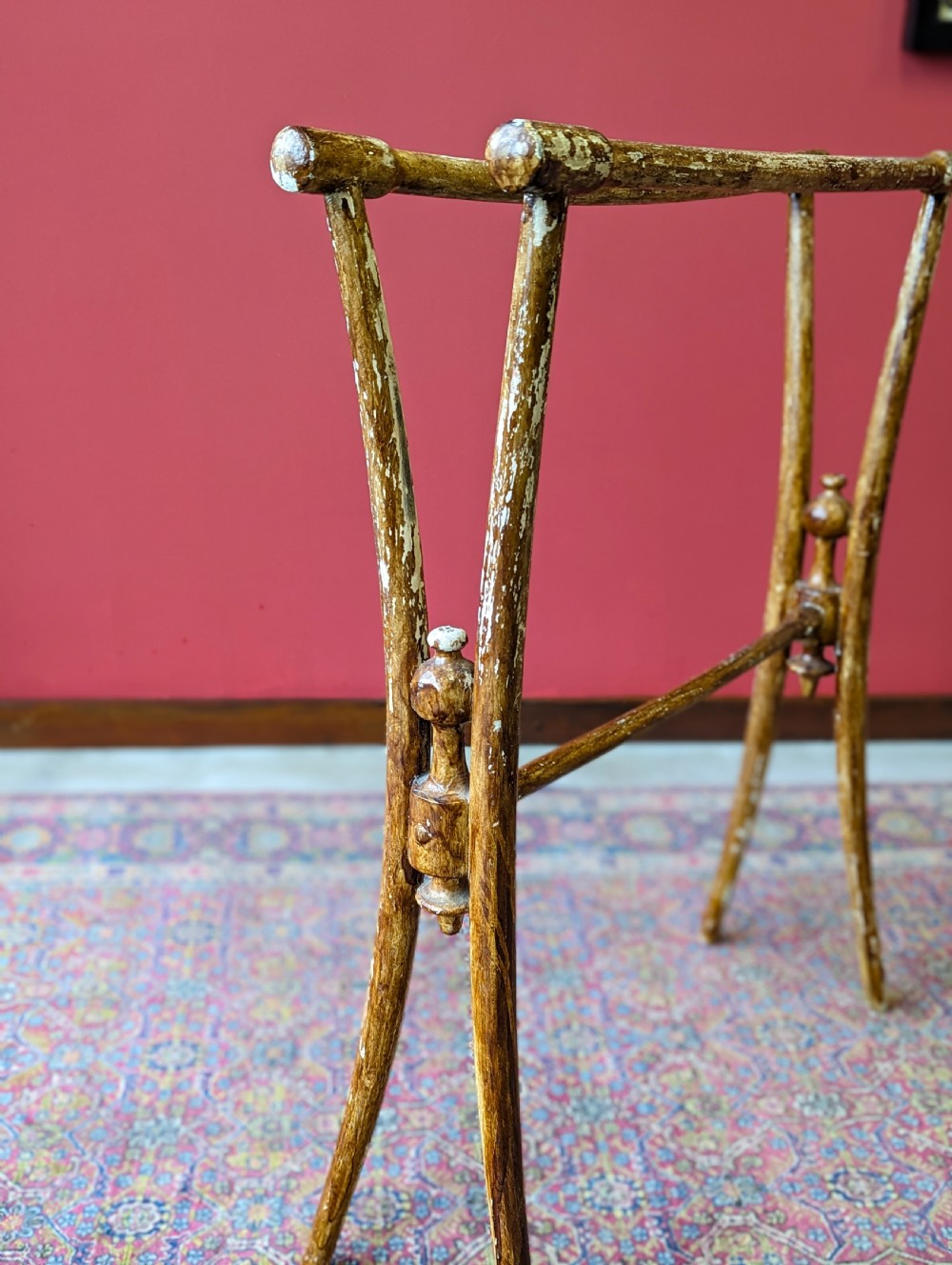 Antique Victorian Elm Towel Rail View IV