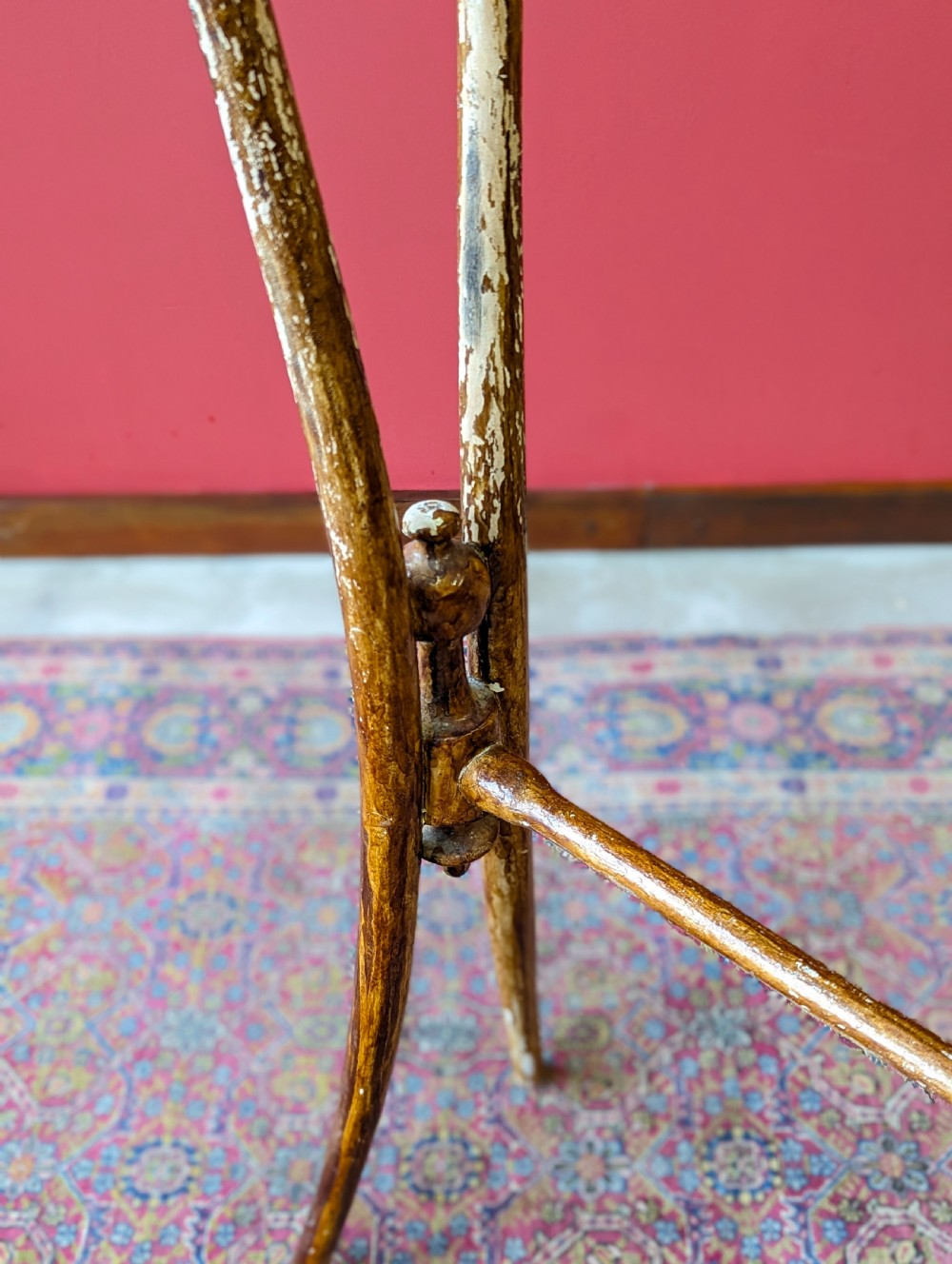 Antique Victorian Elm Towel Rail View V