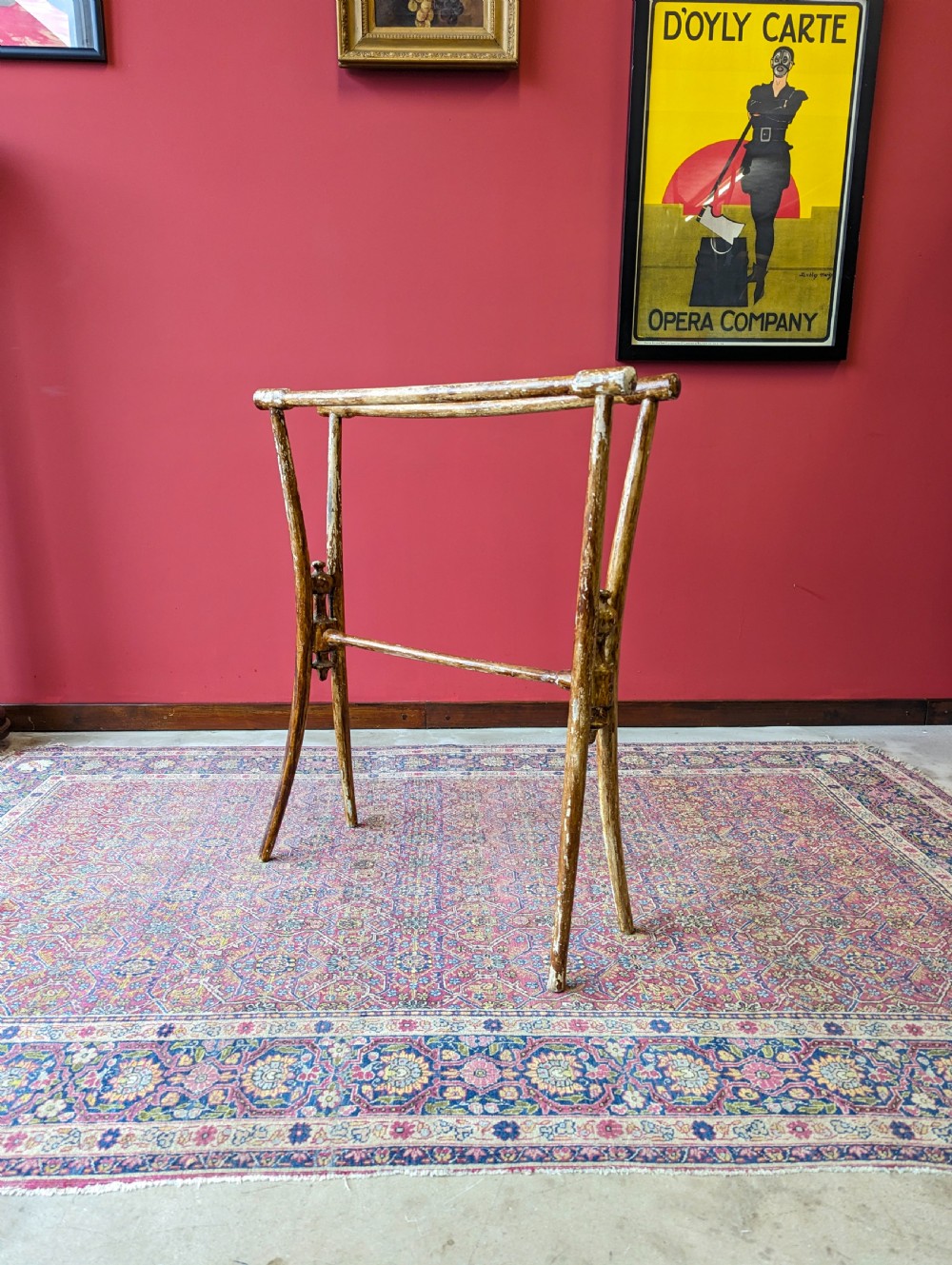 Antique Victorian Elm Towel Rail View VI