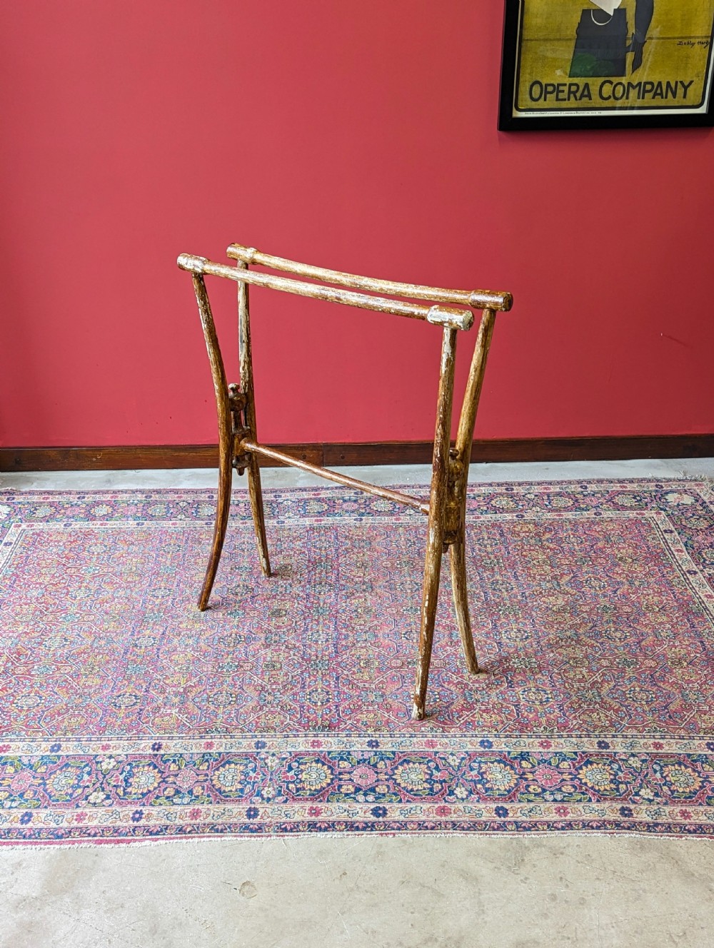 Antique Victorian Elm Towel Rail View X