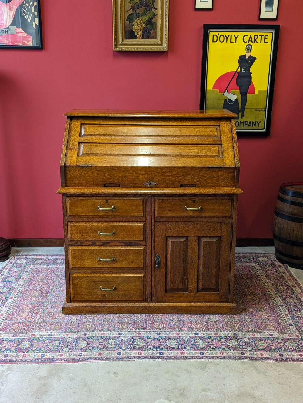 Antique Industrial Fold Top Desk Circa 1900 View II