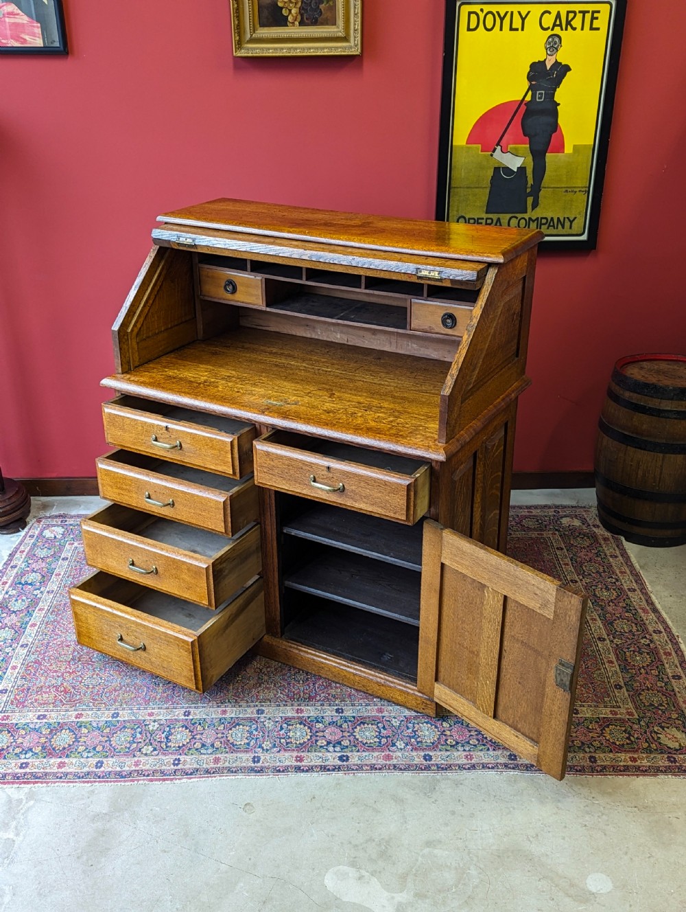 Antique Industrial Fold Top Desk Circa 1900 View III
