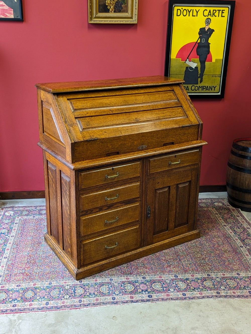 Antique Industrial Fold Top Desk Circa 1900 View IV