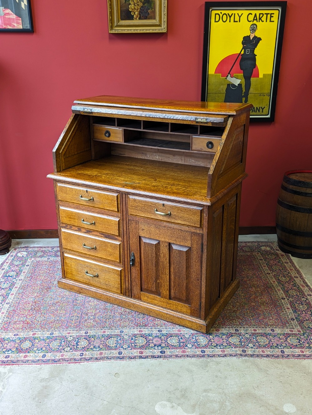 Antique Industrial Fold Top Desk Circa 1900 View V