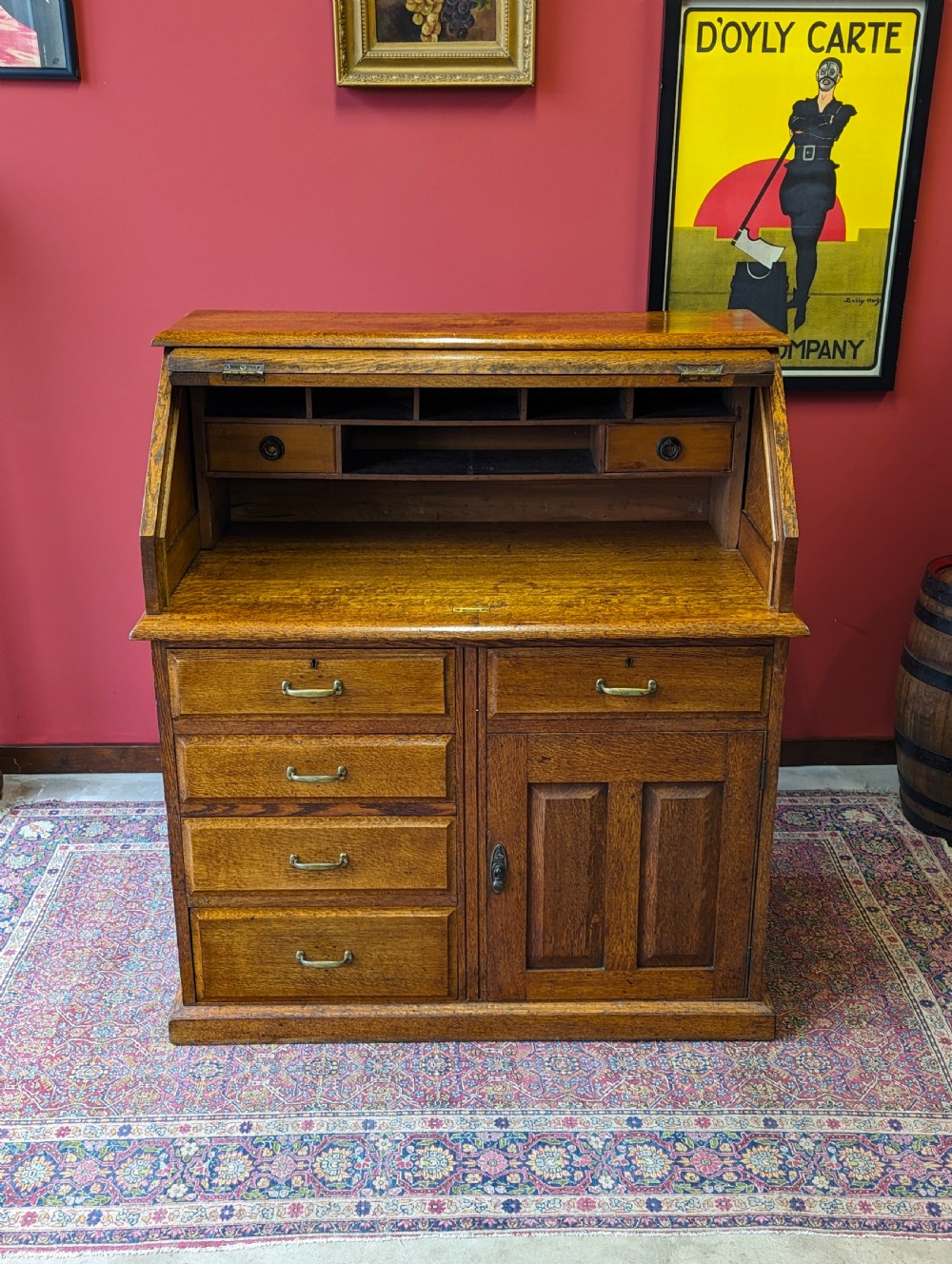 Antique Industrial Fold Top Desk Circa 1900 View VII