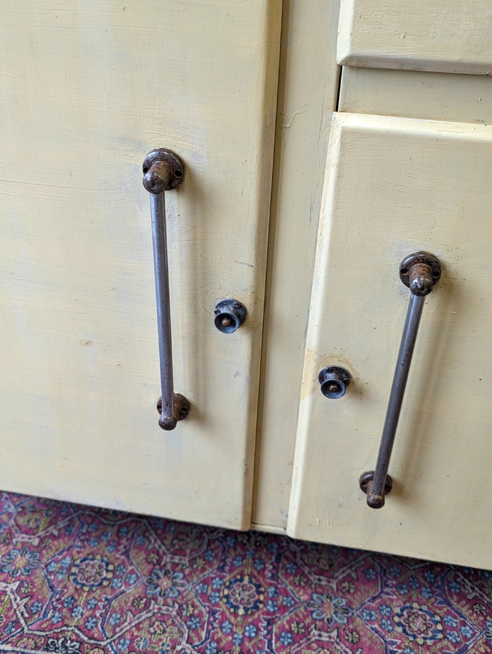 Antique Early 20th Century Enamel Topped Kitchen Cupboard  View VI
