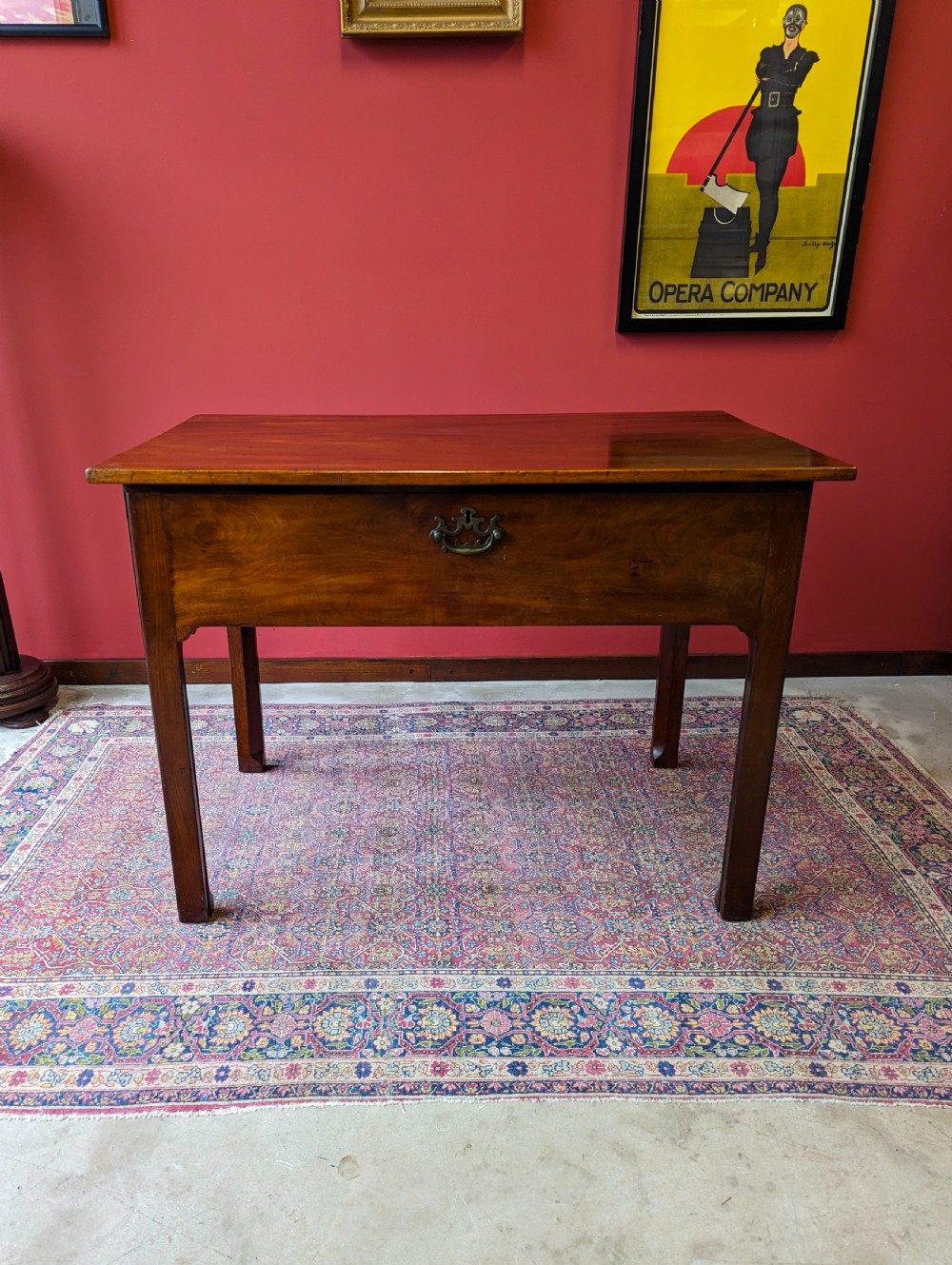 Antique Georgian Mahogany Architects Table View II