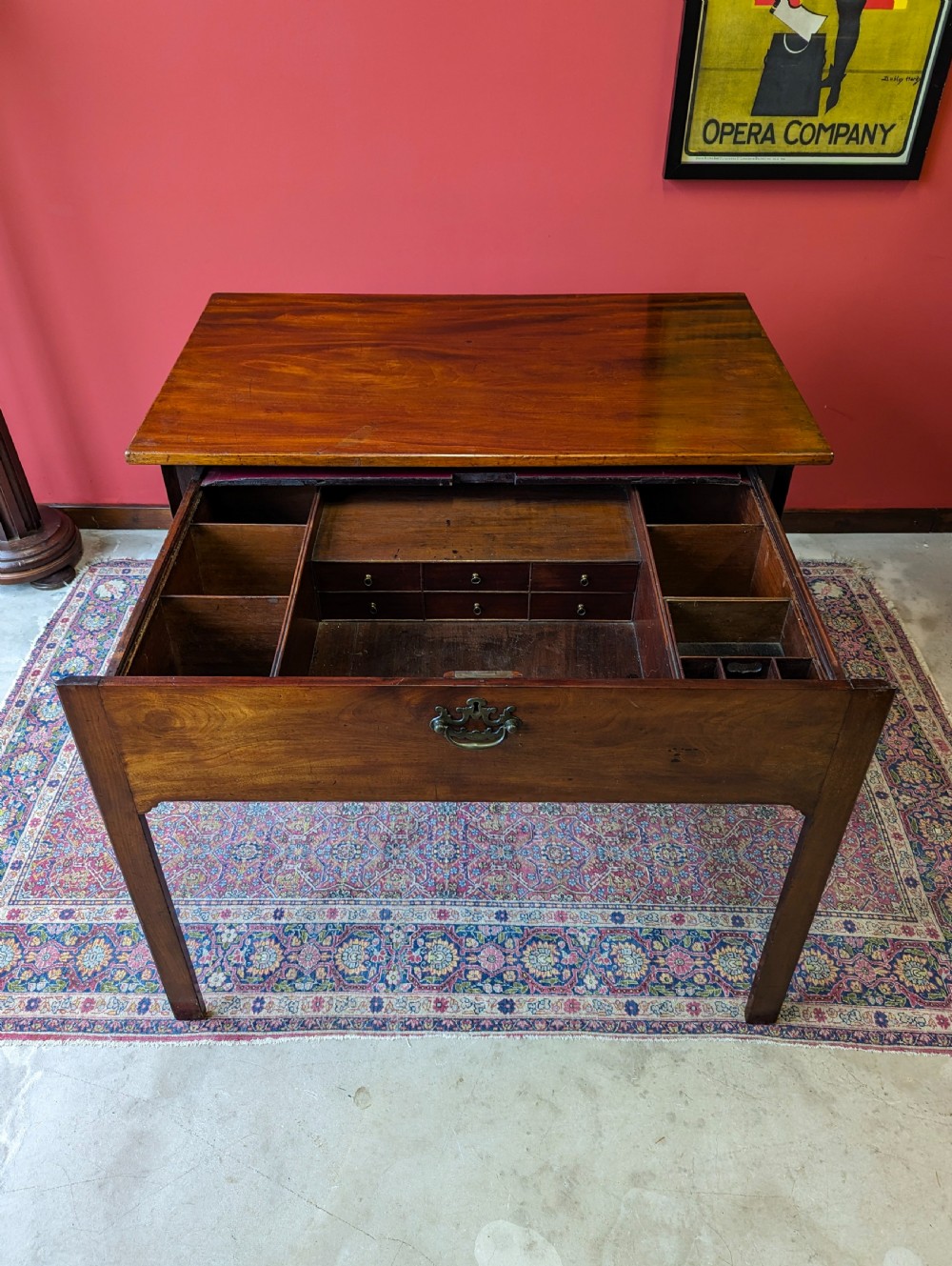 Antique Georgian Mahogany Architects Table View V