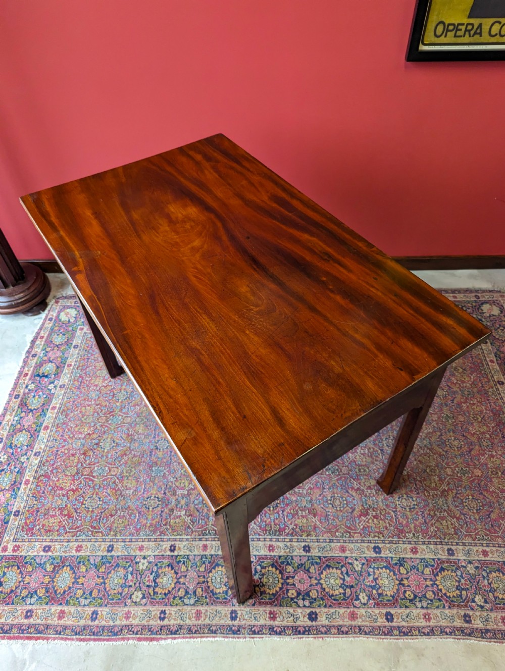 Antique Georgian Mahogany Architects Table View VII