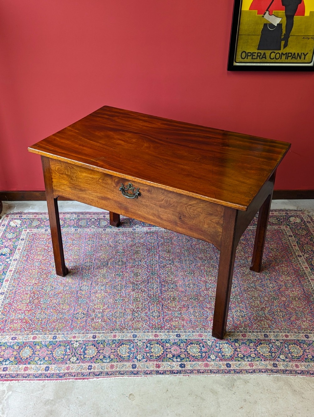 Antique Georgian Mahogany Architects Table View IX