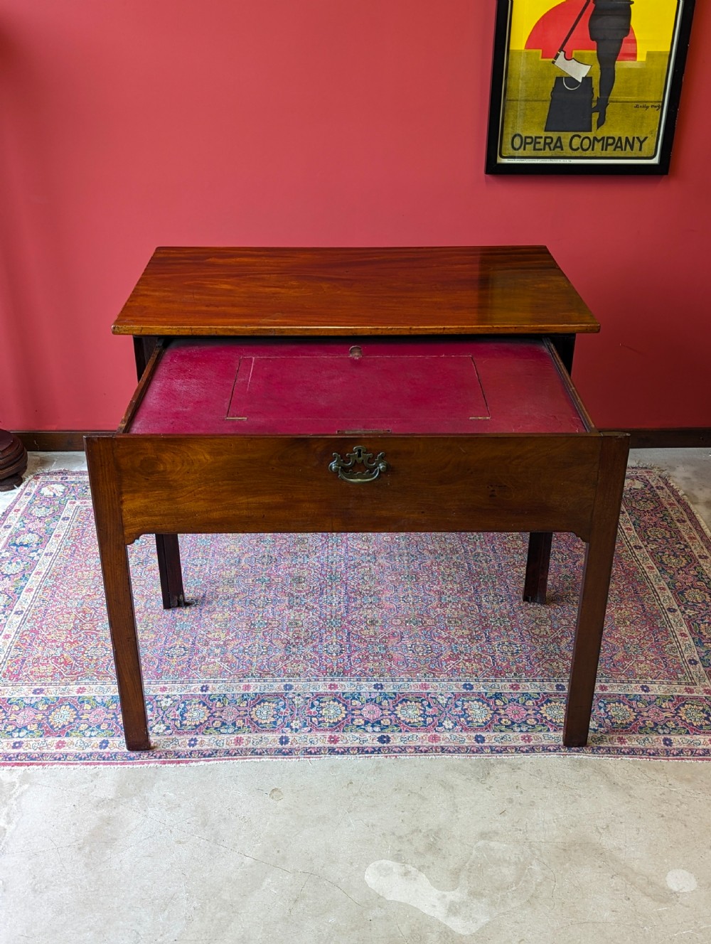 Antique Georgian Mahogany Architects Table View X