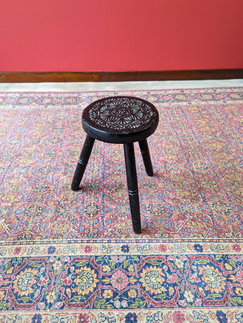 Antique 19th Century Tripod Milking Stool View IV