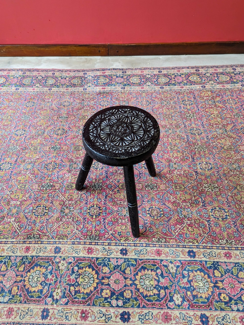 Antique 19th Century Tripod Milking Stool View V