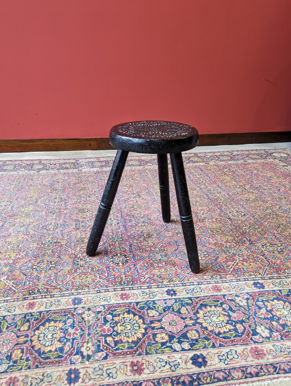Antique 19th Century Tripod Milking Stool View X