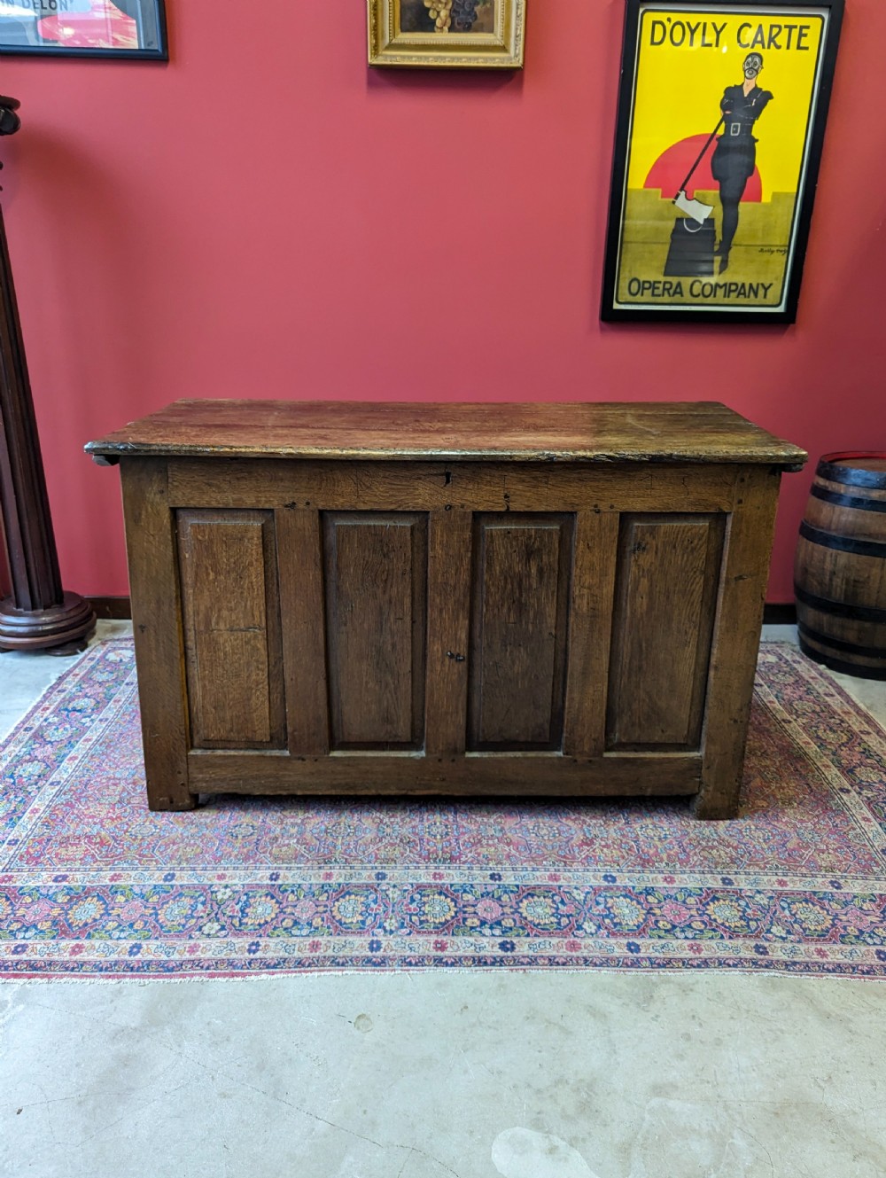Antique 18th Century Welsh Oak Panelled Coffer View II