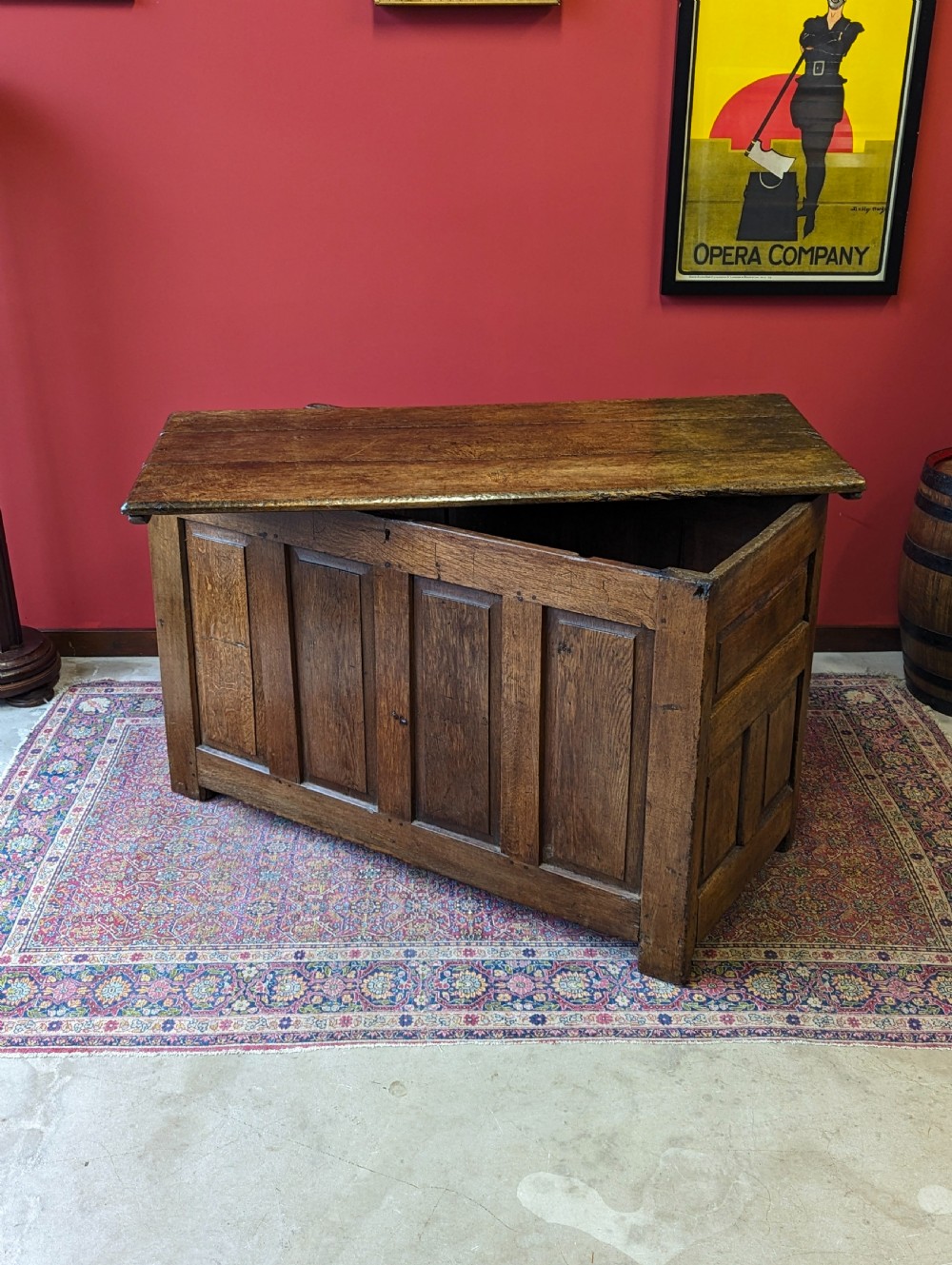 Antique 18th Century Welsh Oak Panelled Coffer View III