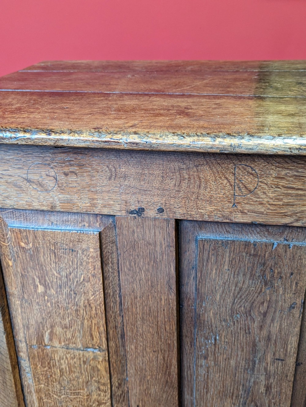 Antique 18th Century Welsh Oak Panelled Coffer View V