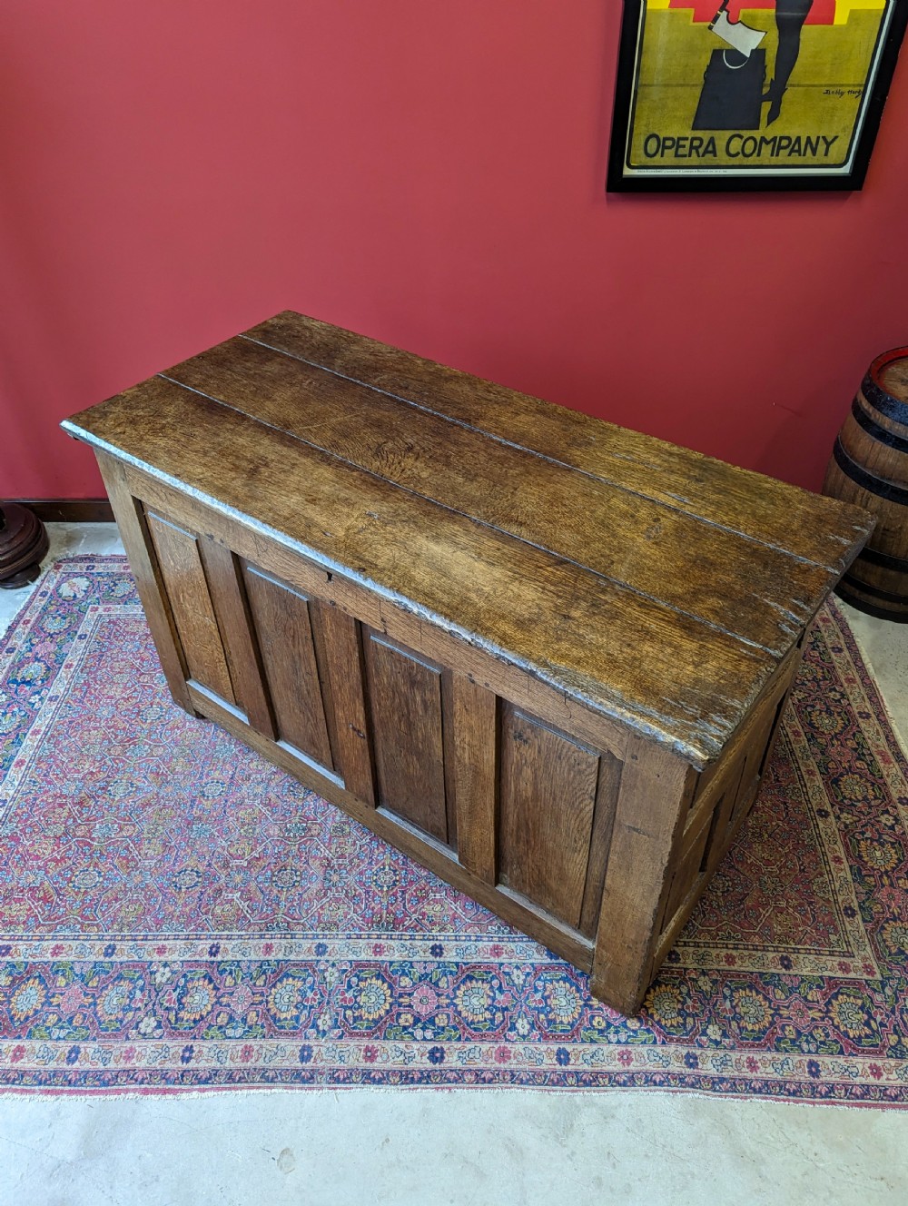 Antique 18th Century Welsh Oak Panelled Coffer View VI