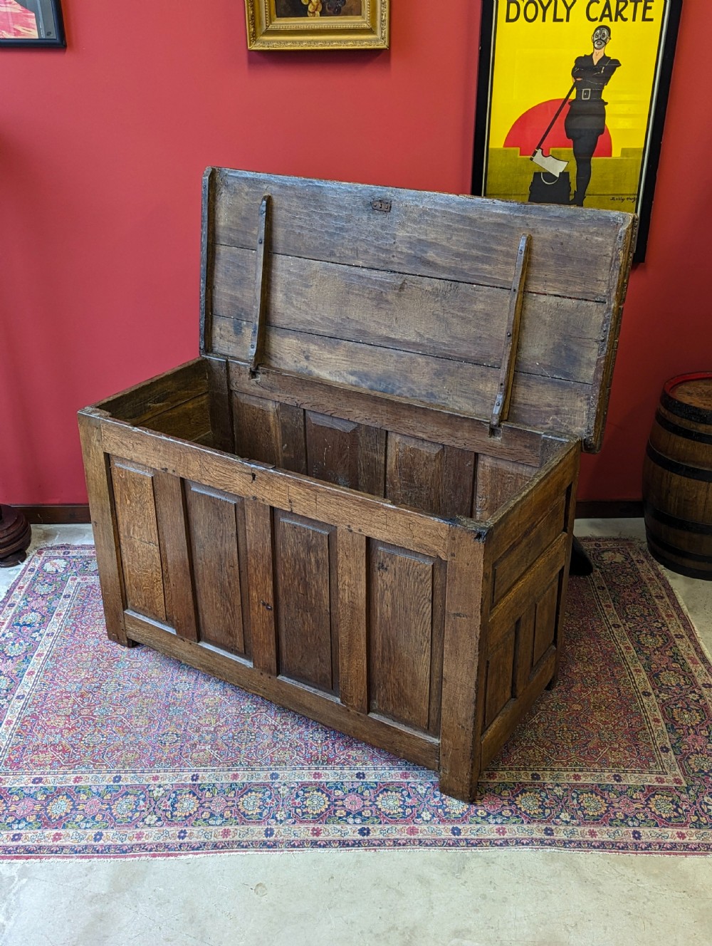 Antique 18th Century Welsh Oak Panelled Coffer View VIII