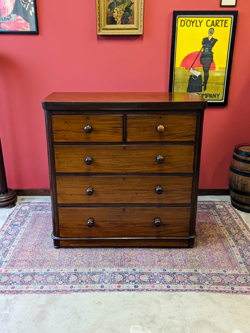 Antique Victorian Mahogany Chest of Drawers View II