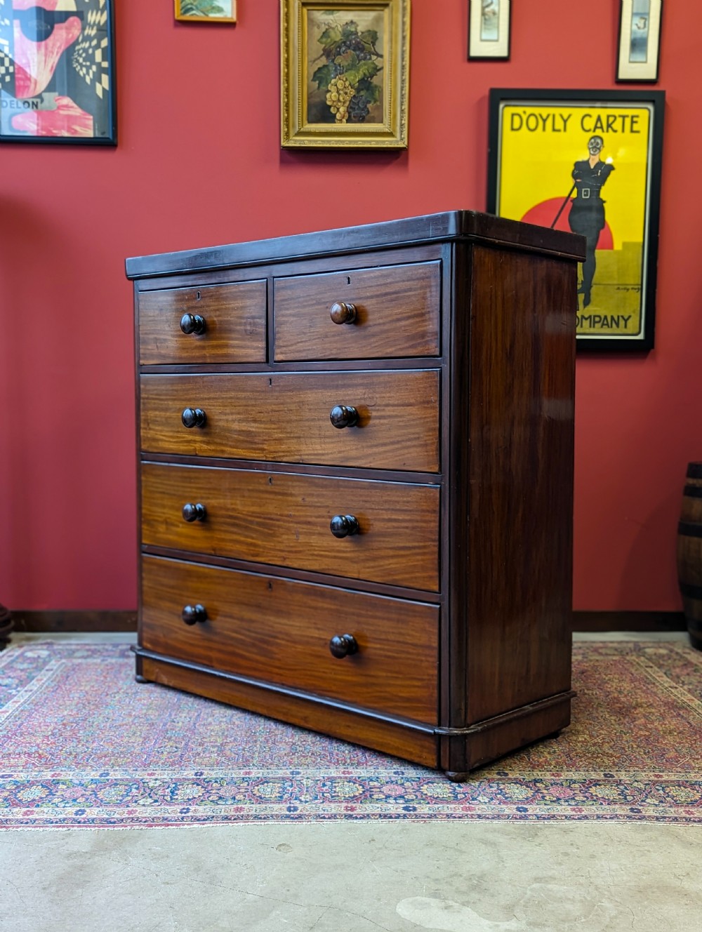 Antique Victorian Mahogany Chest of Drawers View V
