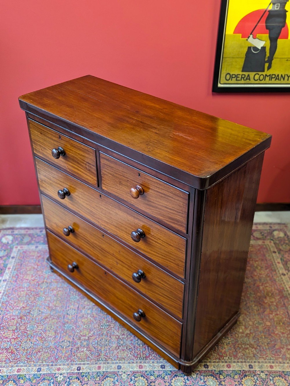 Antique Victorian Mahogany Chest of Drawers View VI
