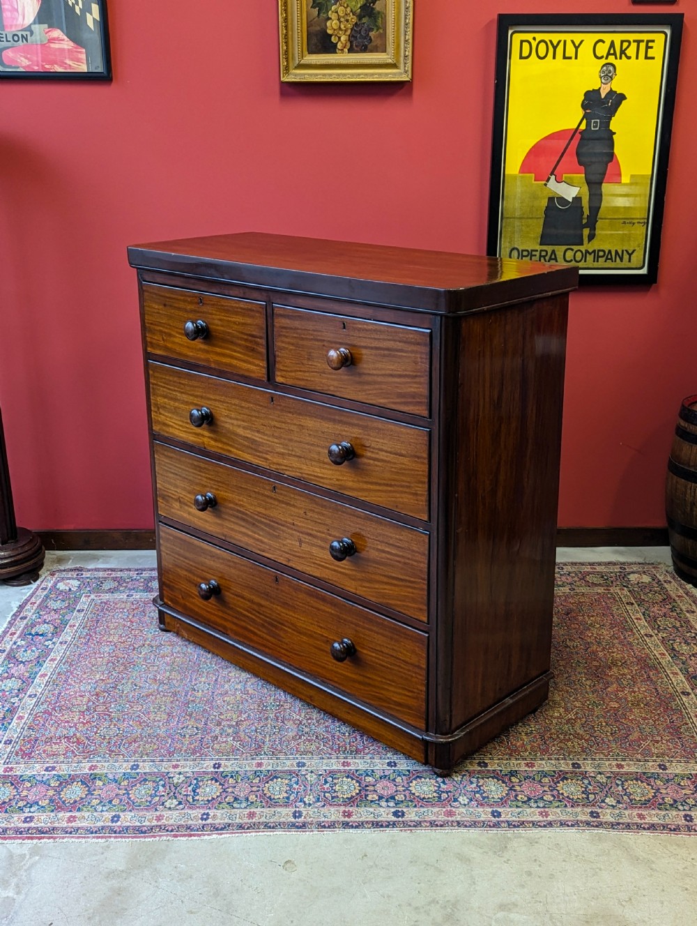 Antique Victorian Mahogany Chest of Drawers View X
