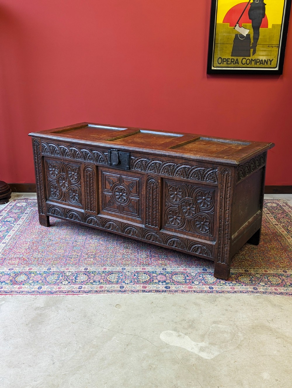Antique 17th Century Oak Coffer