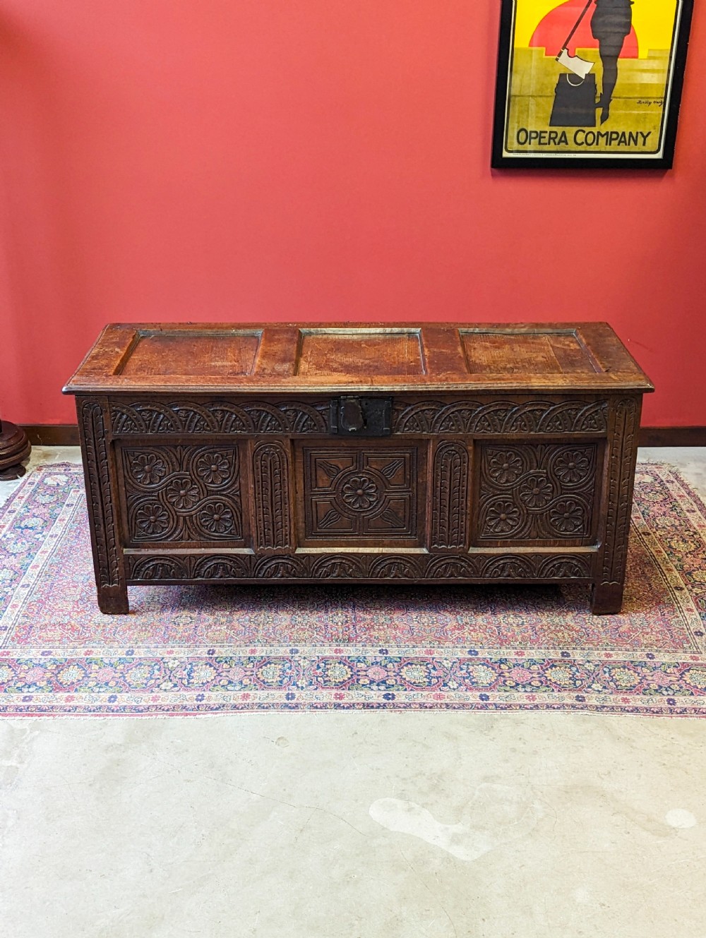 Antique 17th Century Oak Coffer View II