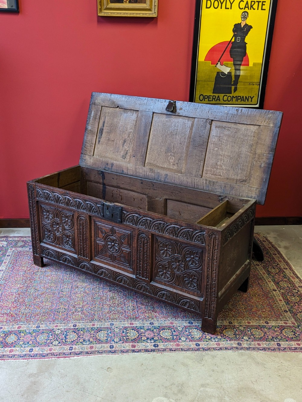 Antique 17th Century Oak Coffer View III