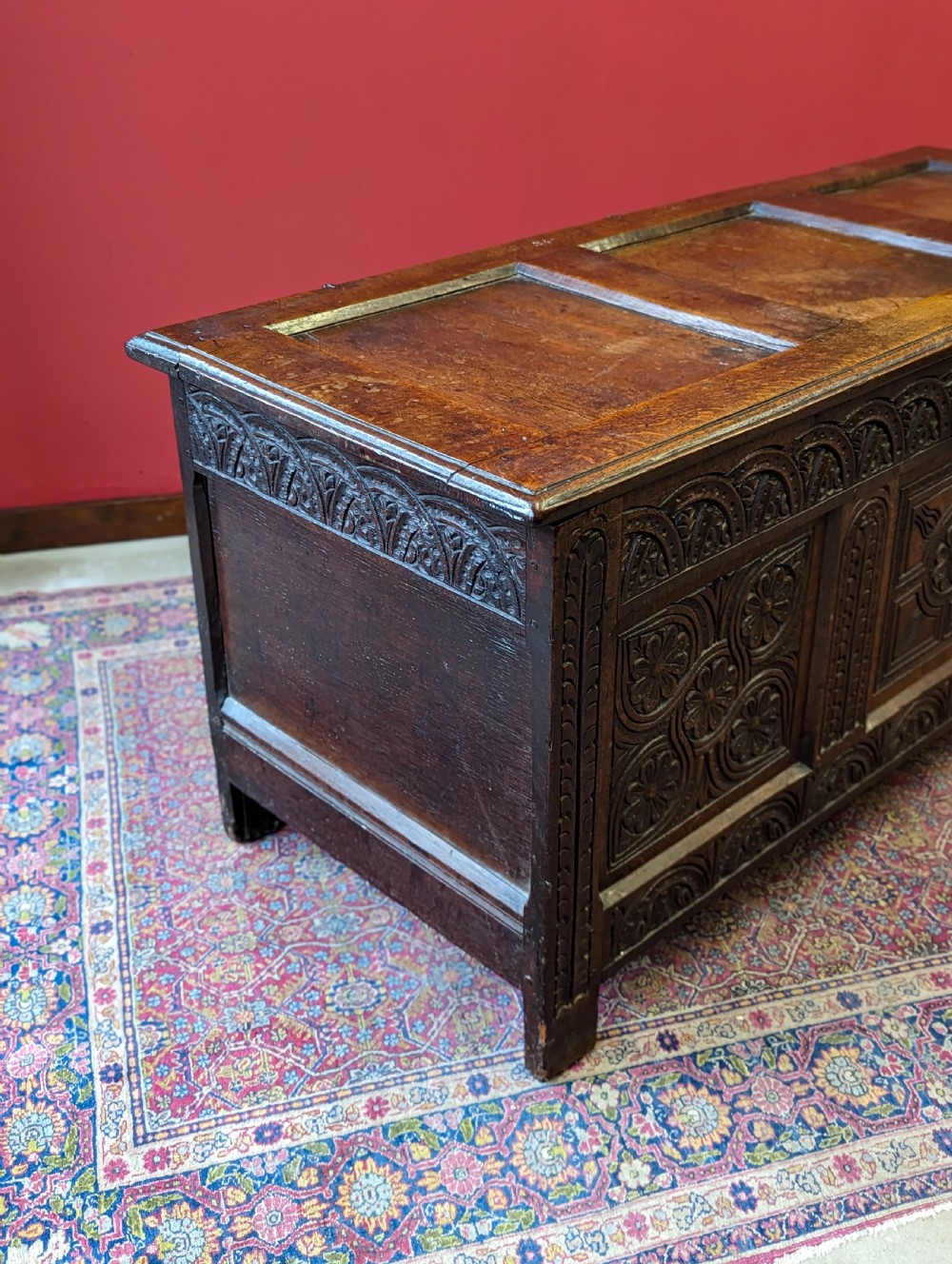 Antique 17th Century Oak Coffer View IV