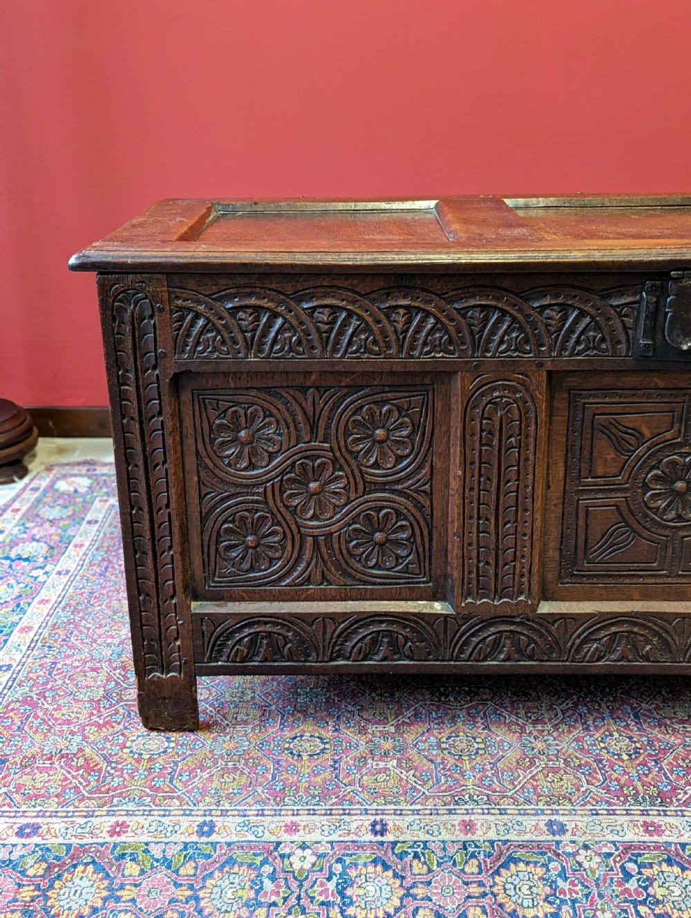 Antique 17th Century Oak Coffer View VI